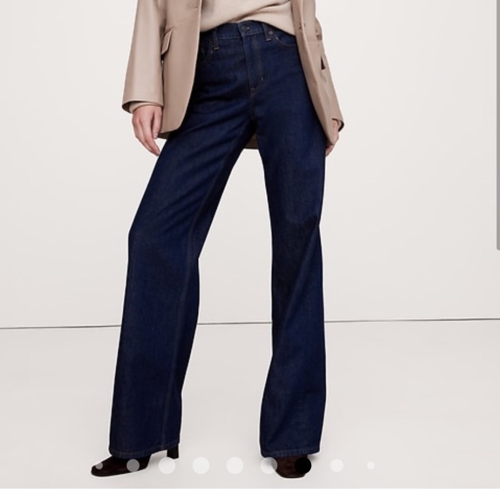 BR Wide Leg Dark Wash Jeans